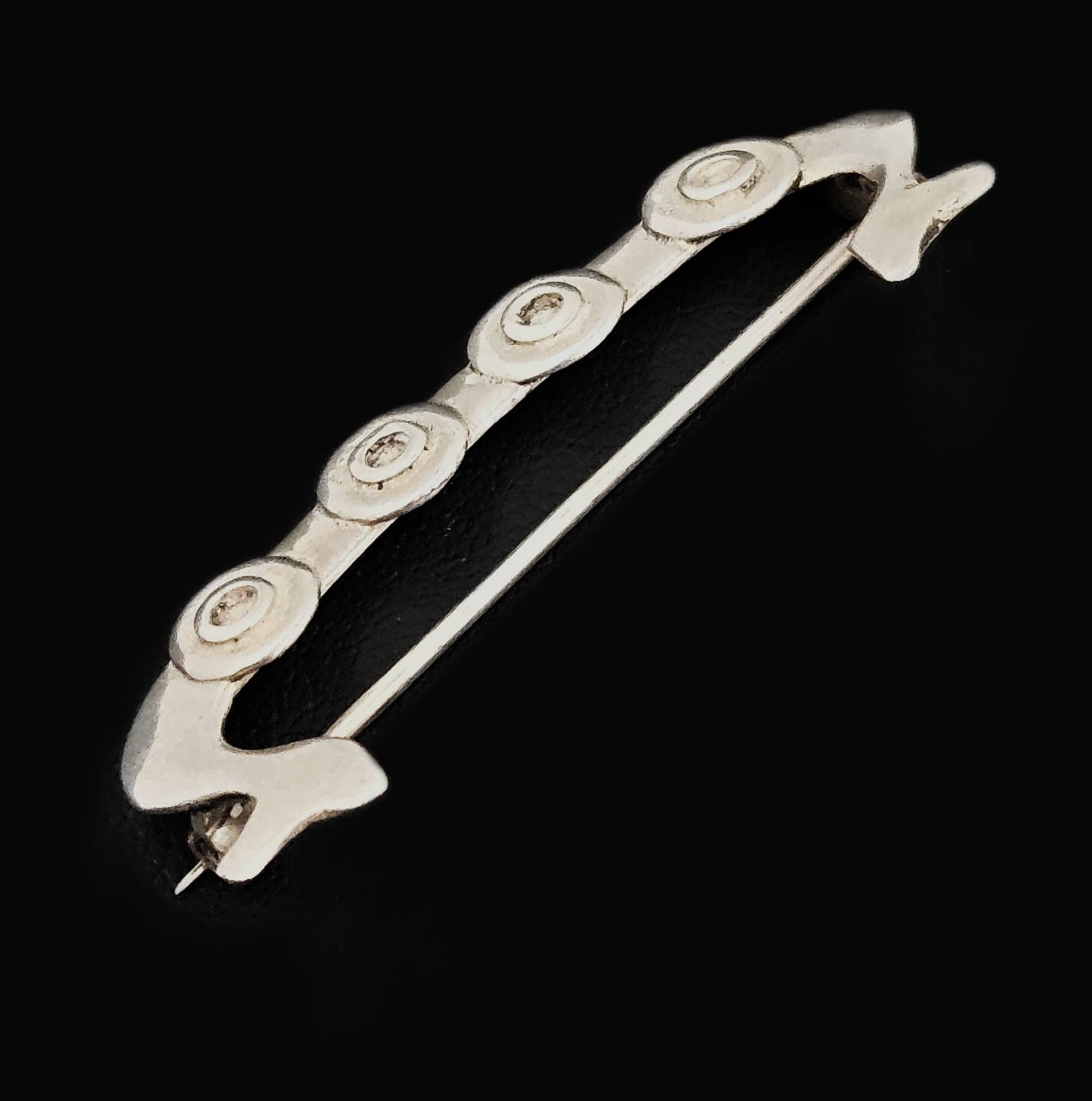 Antique Scandinavian Silver Viking Brooch Jewelry Antique Sterling Silver Scandinavian Viking Long Boat w/ Shields Brooch Pin