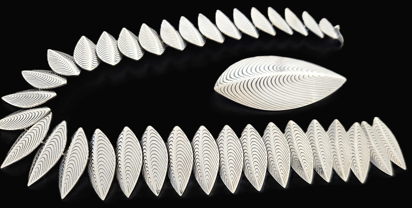 Anton Michelsen Jewelry Rare Eigil Jensen for Anton Michelsen Denmark Sterling Necklace Brooch Set 1950s