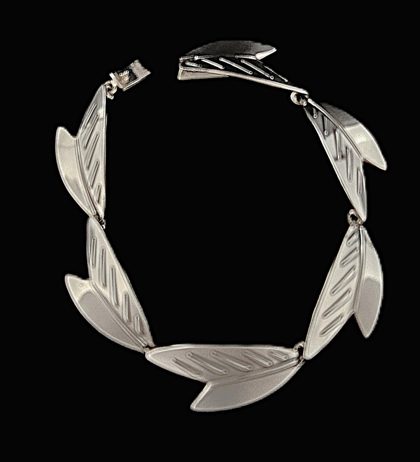 Arne Johansen Jewelry Arne Johansen Denmark Retro Modernist Sterling Silver Panel Link Bracelet 60s