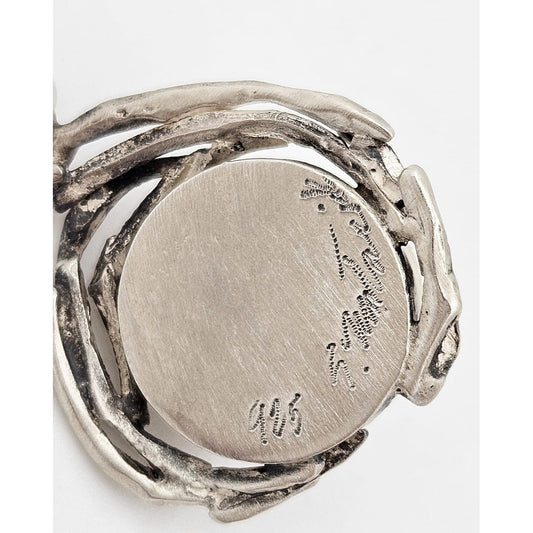 Artisan Signed Necklace Jewelry Artisan Signed Sterling & Rose Quartz Pendant Necklace
