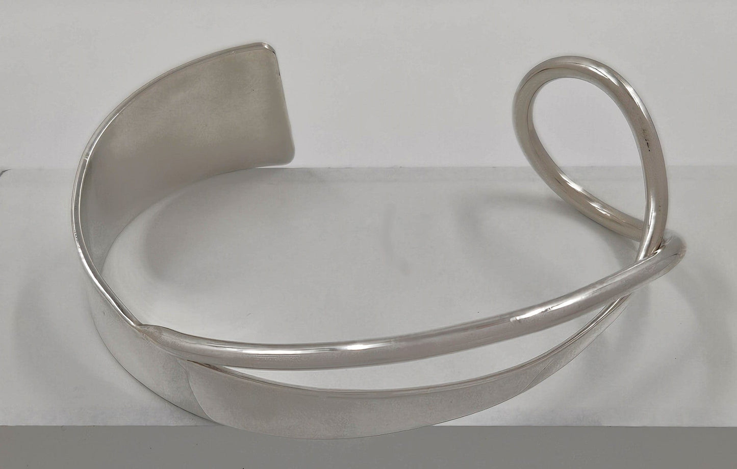 Artisan Sterling Bracelet Jewelry Artisan Signed Sterling Silver Modernist Cuff Bracelet