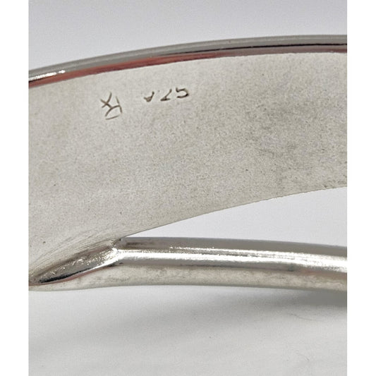 Artisan Sterling Bracelet Jewelry Artisan Signed Sterling Silver Modernist Cuff Bracelet