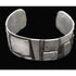 Artisan sterling silver abstract modernist Cuff Bracelet, view 1 of 10