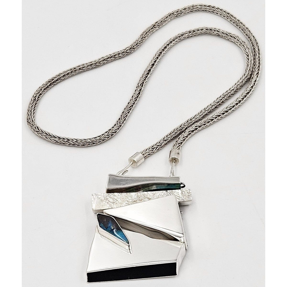 Artisan Sterling Necklace Jewelry Artisan Signed Sterling Silver &amp; Turquoise Huge Statement Necklace