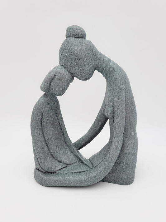 Austin Productions Sculpture Austin Mother Daughter Sculpture Titled "Girl Talk" by Klara Sever Signed 1971