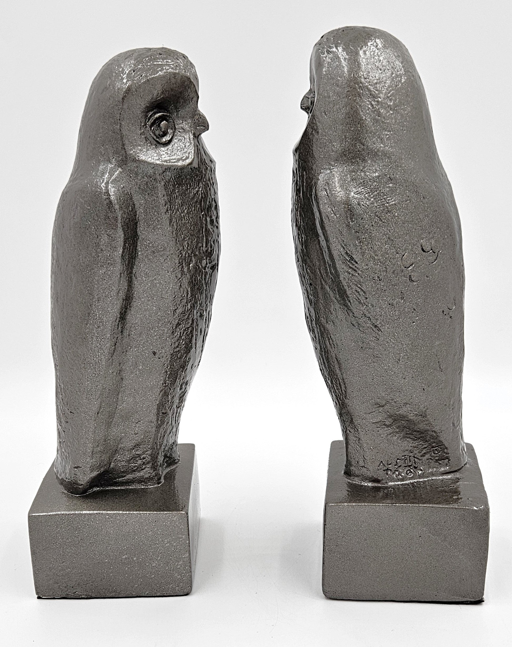 Austin Productions Sculpture Restored Austin Ceramic Owl Sculptural Bookends Circa 1970