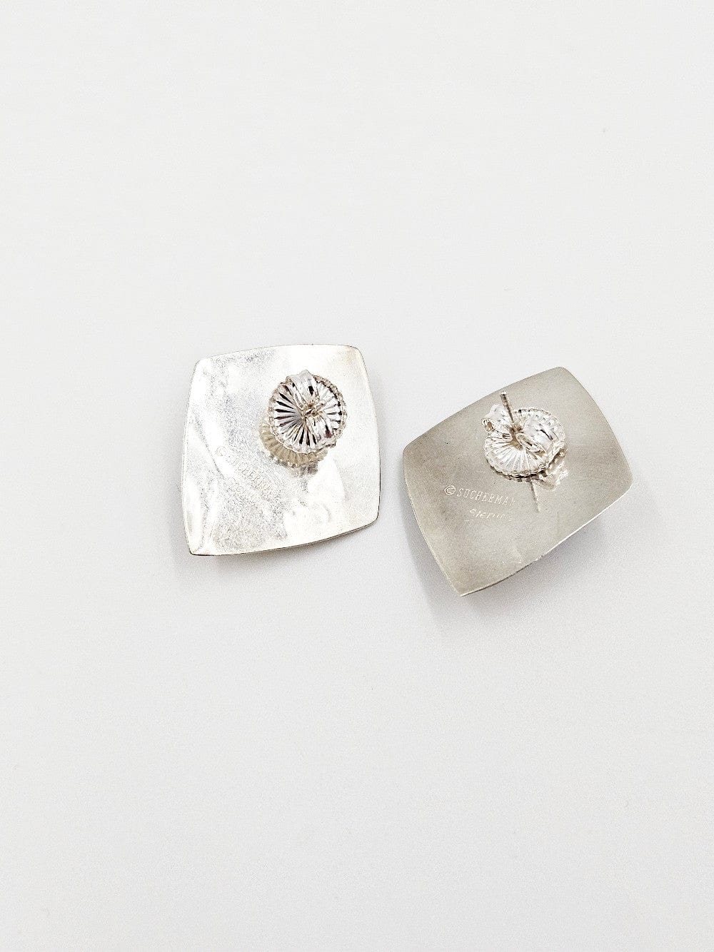 Barbara Sucherman Jewelry Designer Barbara Sucherman Sterling Silver Modernist Earrings