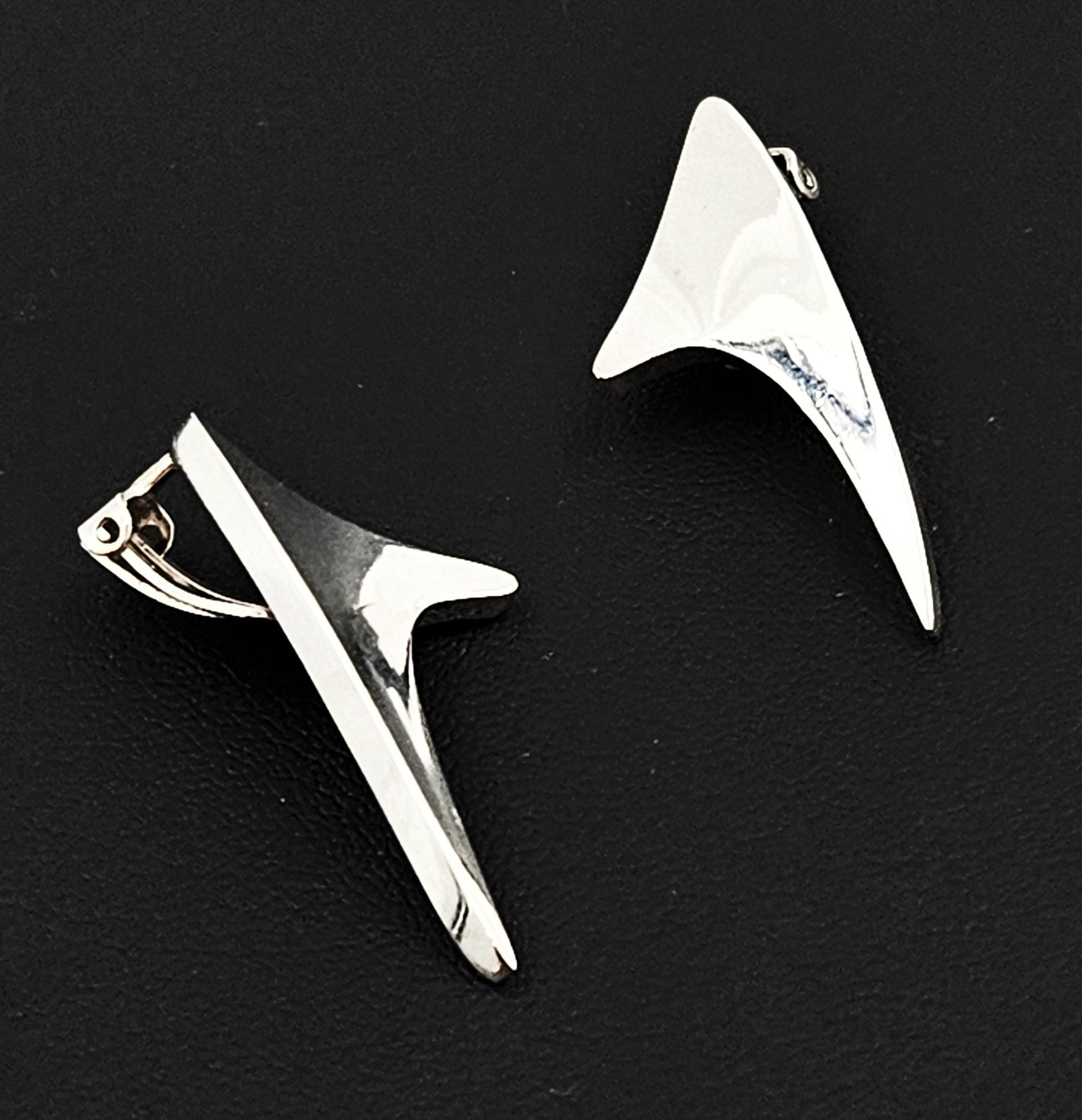 Bent Knudsen Jewelry Denmark Bent K Sterling Modernist Earrings