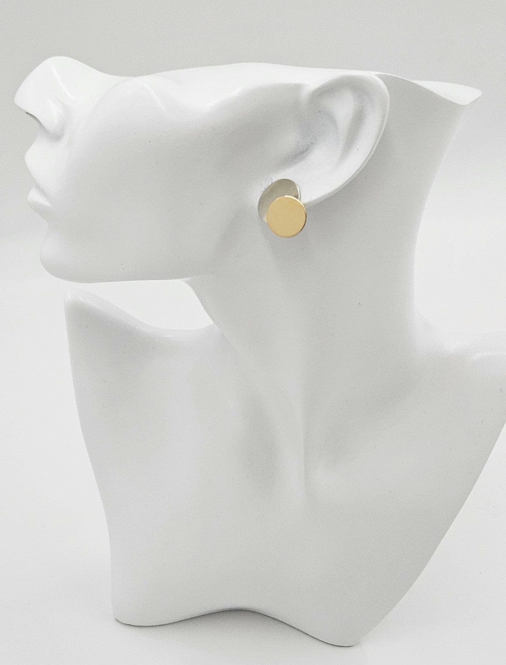 Betty Cooke Jewelry Superb Designer Betty Cooke 3D Modernist Sterling 14K Disc Earrings 1960s