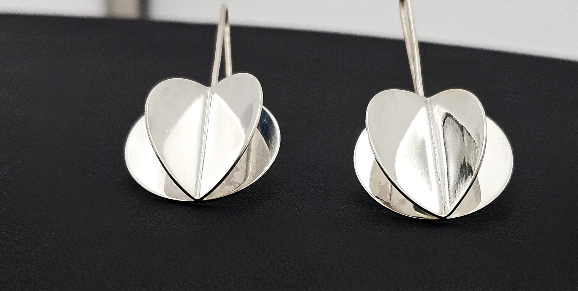 Betty Cooke Jewelry Superb Iconic US Designer Betty Cooke 3D Modernist Sterling Silver Earrings