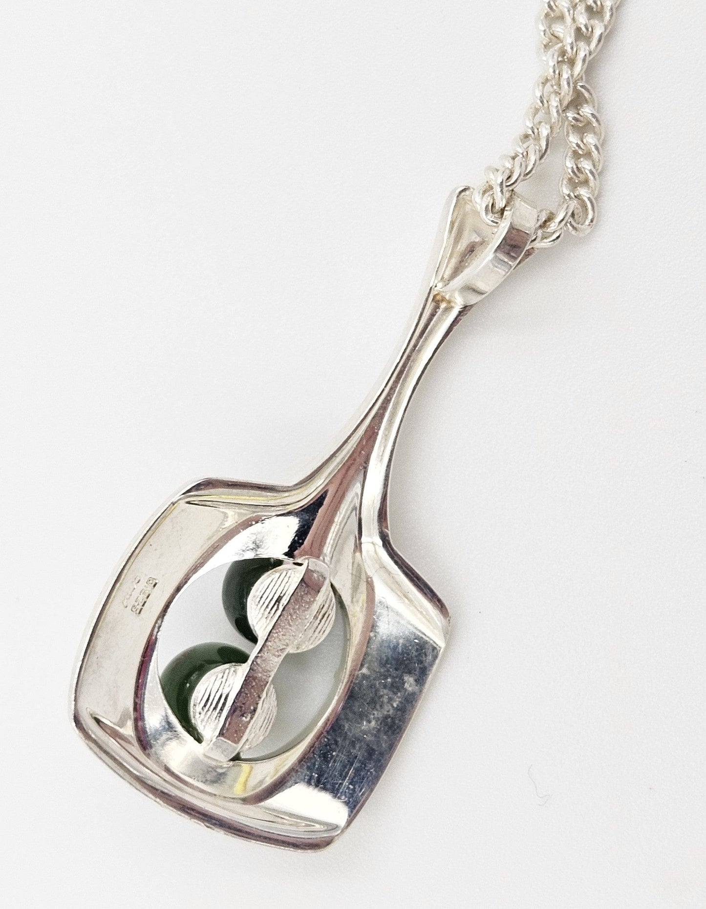 Boma Jewelry Sterling Modernist Pendant Necklace