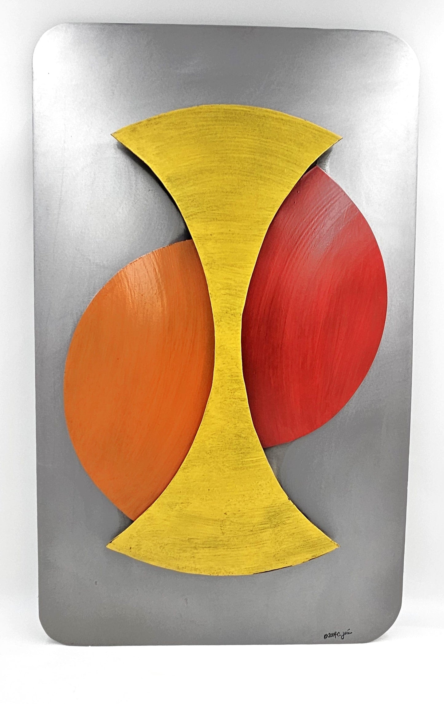 C Jere Sculpture Superb C Jere Enameled Steel Abstract Modernist 3-D Wall Art Sculpture 2004