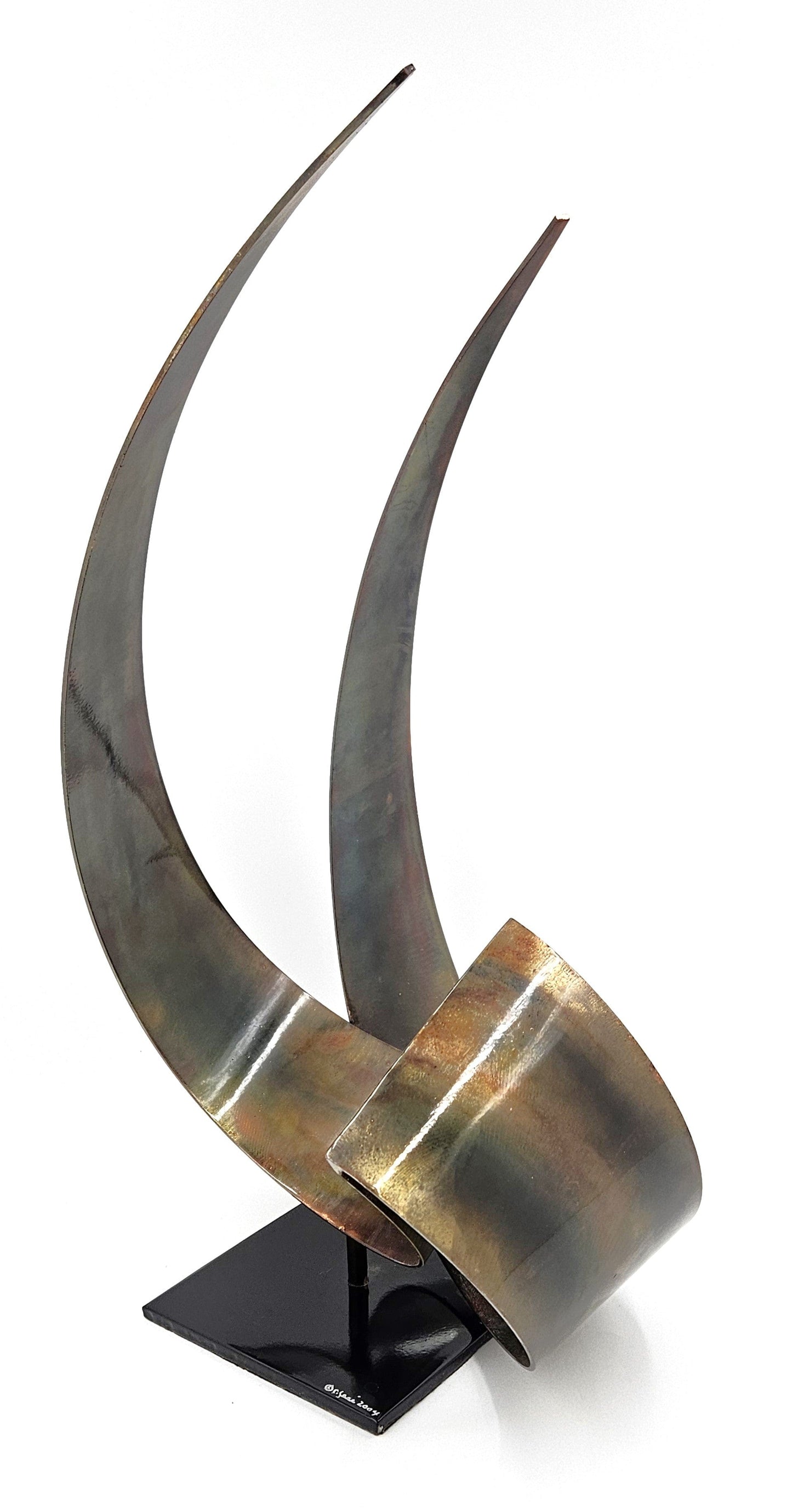 C Jere Sculpture Superb Curtis Jere Abstract Modernist Lacquered Steel Sculpture Circa 2004