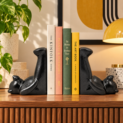 Dolbi Cashier Bookends Superb Dolbi Cashier Solid Brass Modernist Koons Style Bear Bookends C 1980s