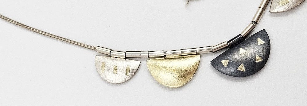 CG Jewelry Sterling Modernist Necklace Earrings SET