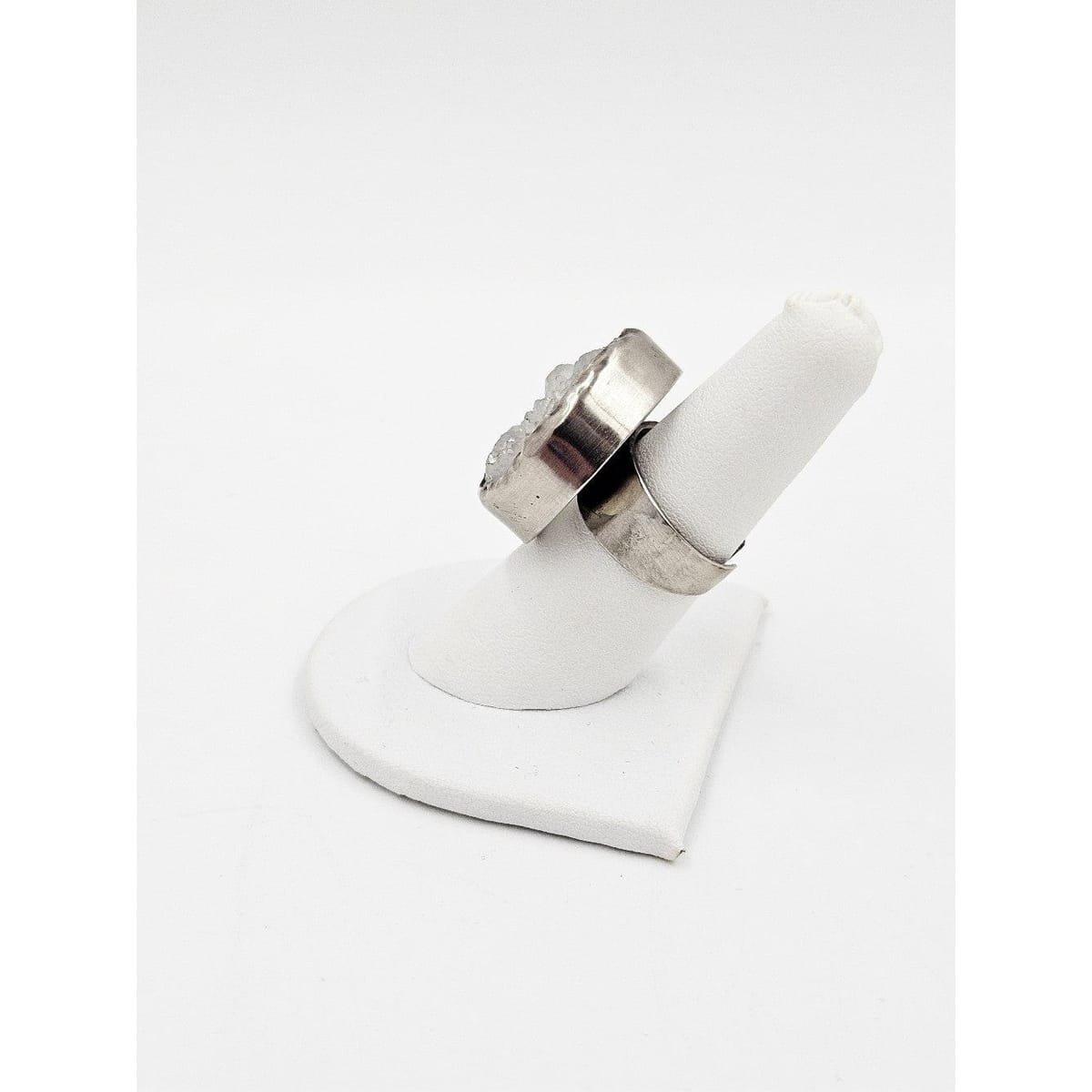 Chan Luu Jewelry Designer Chan Luu Modernist Bold Sterling &amp; Drusy Quartz Crystal Ring