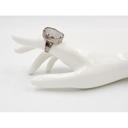 Chan Luu Jewelry Designer Chan Luu Modernist Bold Sterling &amp; Drusy Quartz Crystal Ring