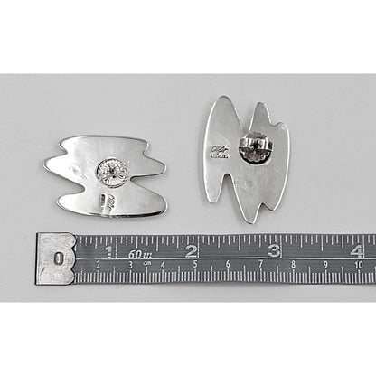 Clift Jewelry Clift Sterling Modernist Earrings 1970&