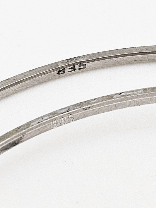 Danish Sterling Bangles Jewelry Set of 8 MCM Danish Pedersen Binder Sterling Silver Bangle Bracelets Signed