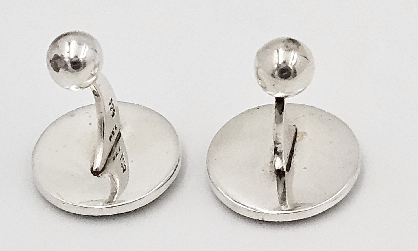 Danish Sterling Cufflinks Jewelry Vintage Sterling Silver Danish Royal Crown Cufflinks