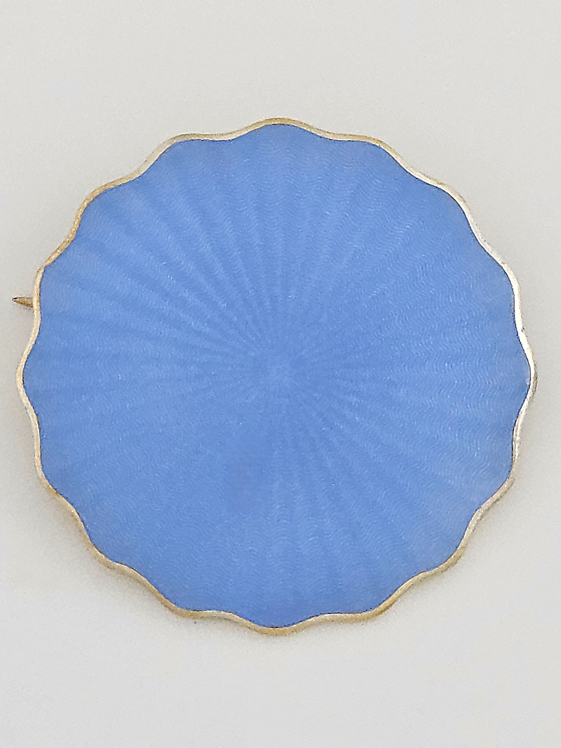 David Andersen Jewelry David Andersen Norway Large Gilt Sterling & Sky Blue Enamel Brooch 1888-1925