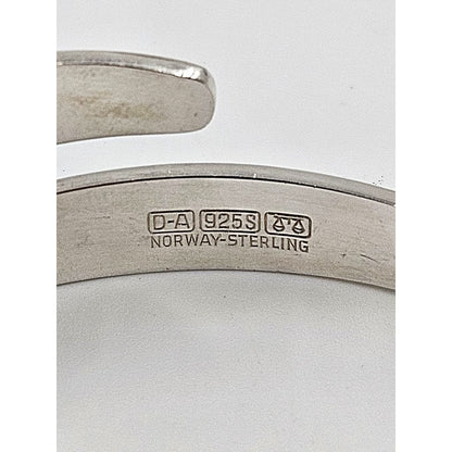 David Andersen Jewelry David Andersen Norway Sterling Viking Saga Series Bi-Pass Bangle Circa 1960&