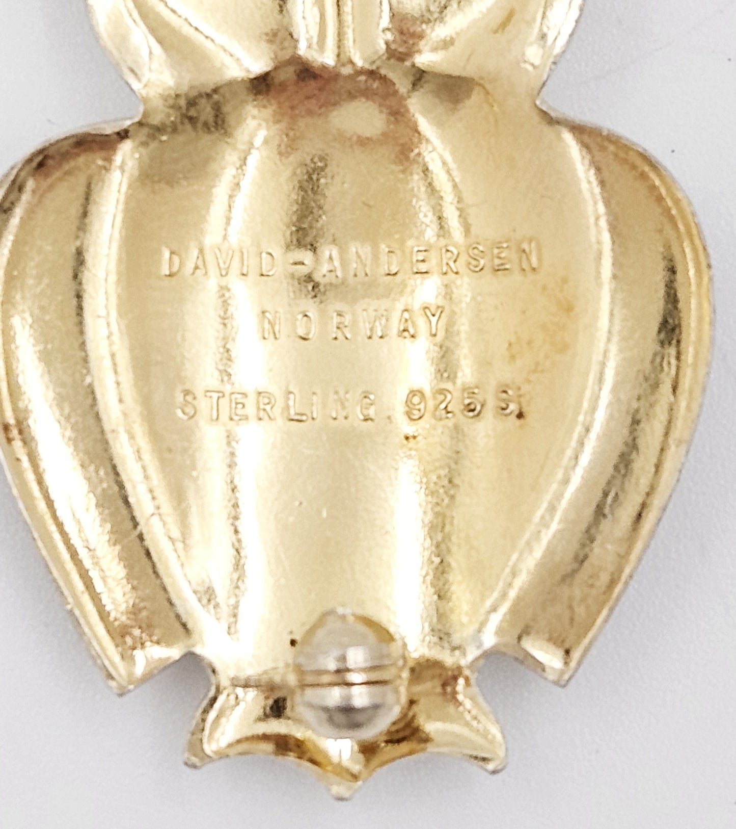 David Andersen Jewelry RARE David Andersen Norway Sterling & Enamel Owl Brooch Pin Pendant 1950's