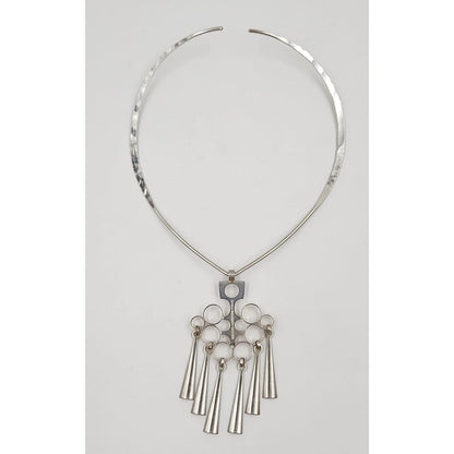 David Andersen Jewelry Rare David Andersen Norway Sterling Modernist XL Articulating Necklace 1960s