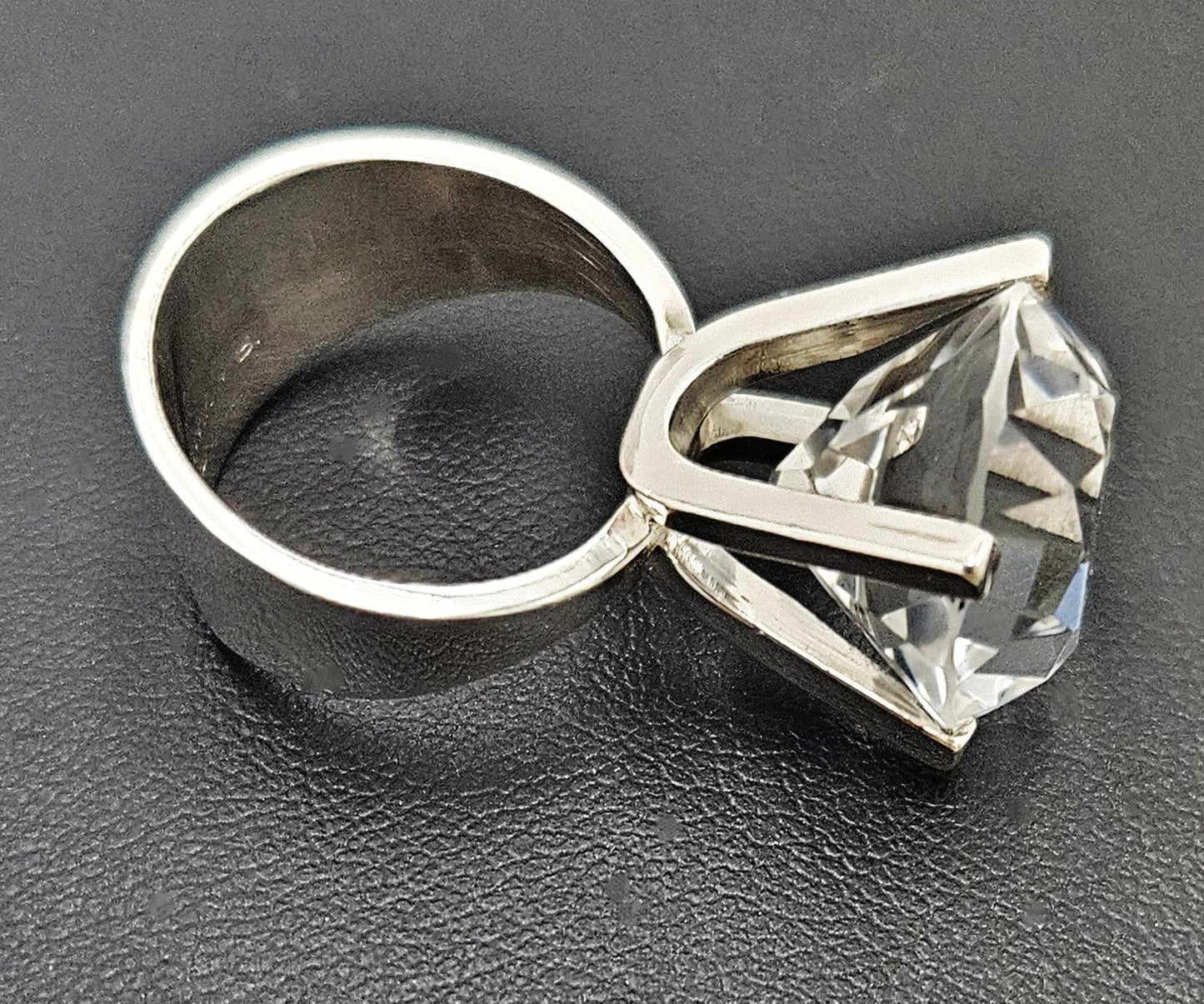 David Andersen Jewelry Superb David Andersen Norway Sterling Clear Quartz Statement Ring 1960s