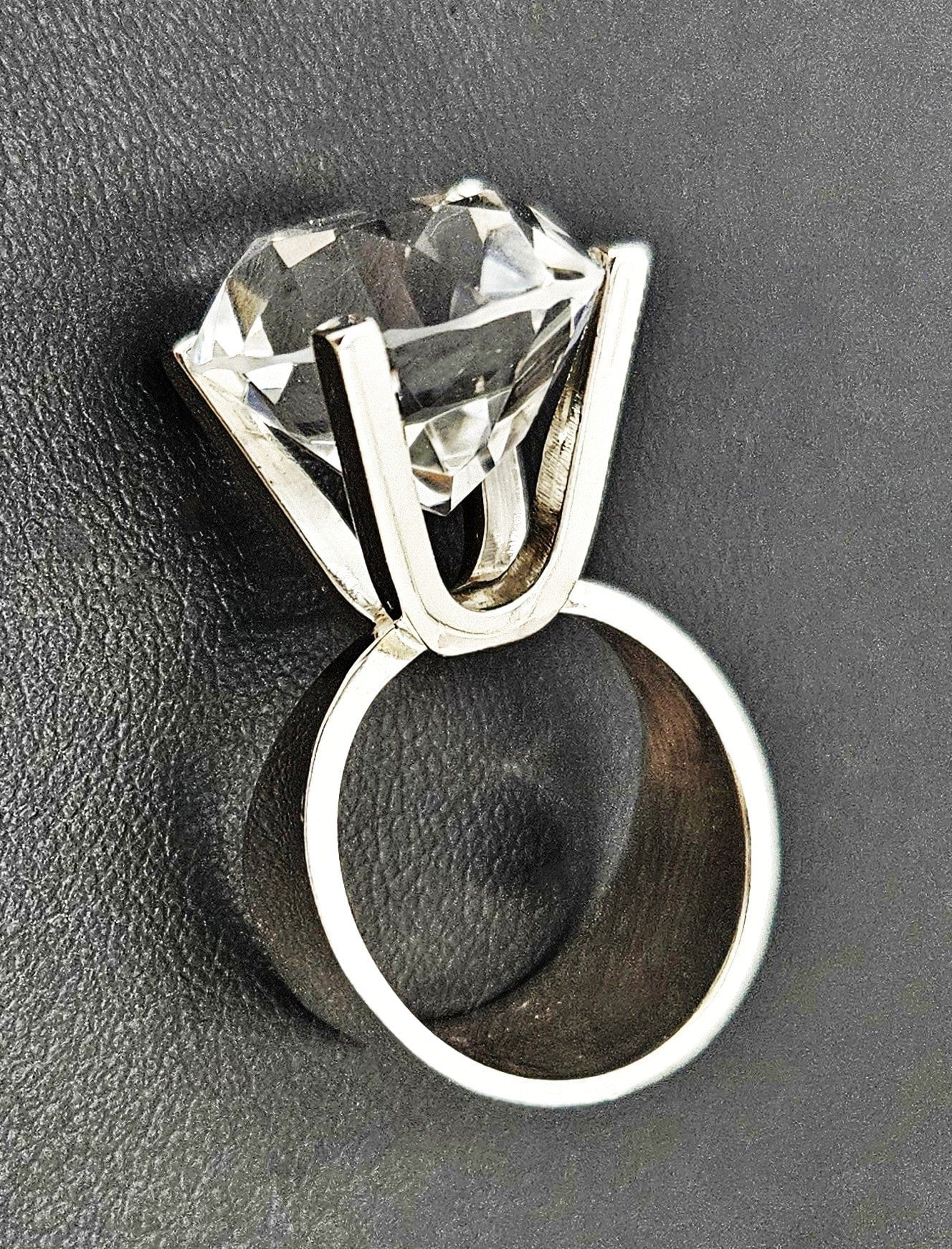 David Andersen Jewelry Superb David Andersen Norway Sterling Clear Quartz Statement Ring 1960s