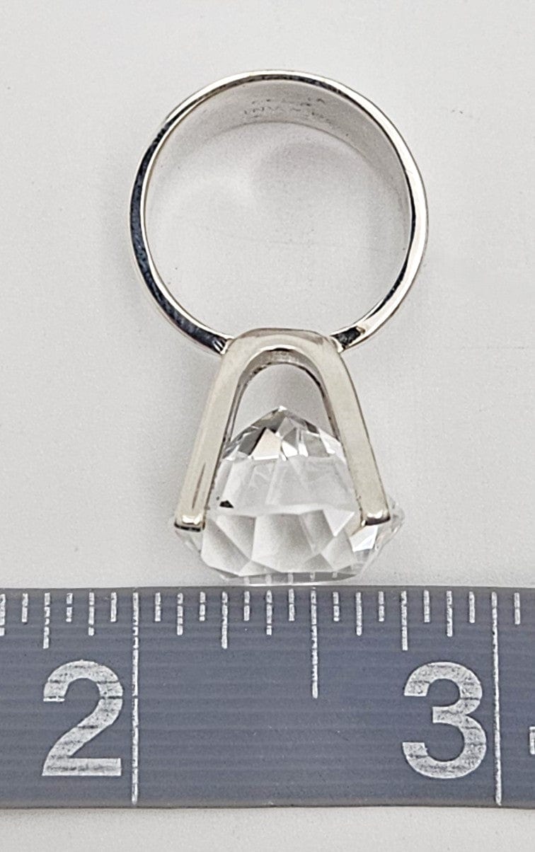 David Andersen Jewelry Superb David Andersen Norway Sterling Clear Quartz Statement Ring 1960s