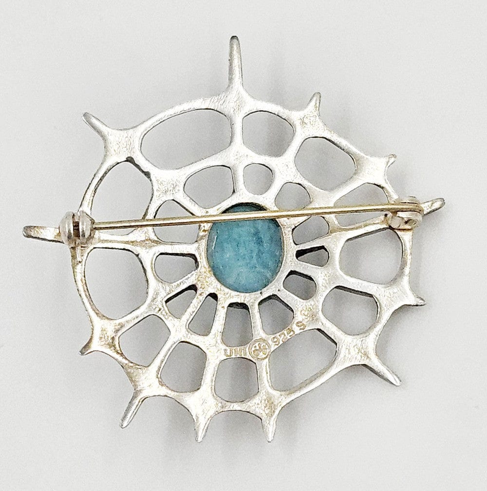 David Andersen Jewelry Superb Uni David Andersen Sterling Amazonite Spider Web Viking Circa 1960s