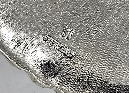 David URSO Jewelry Superb David Urso Large Sterling Crystal Resin Modernist Leaves Brooch 1990's