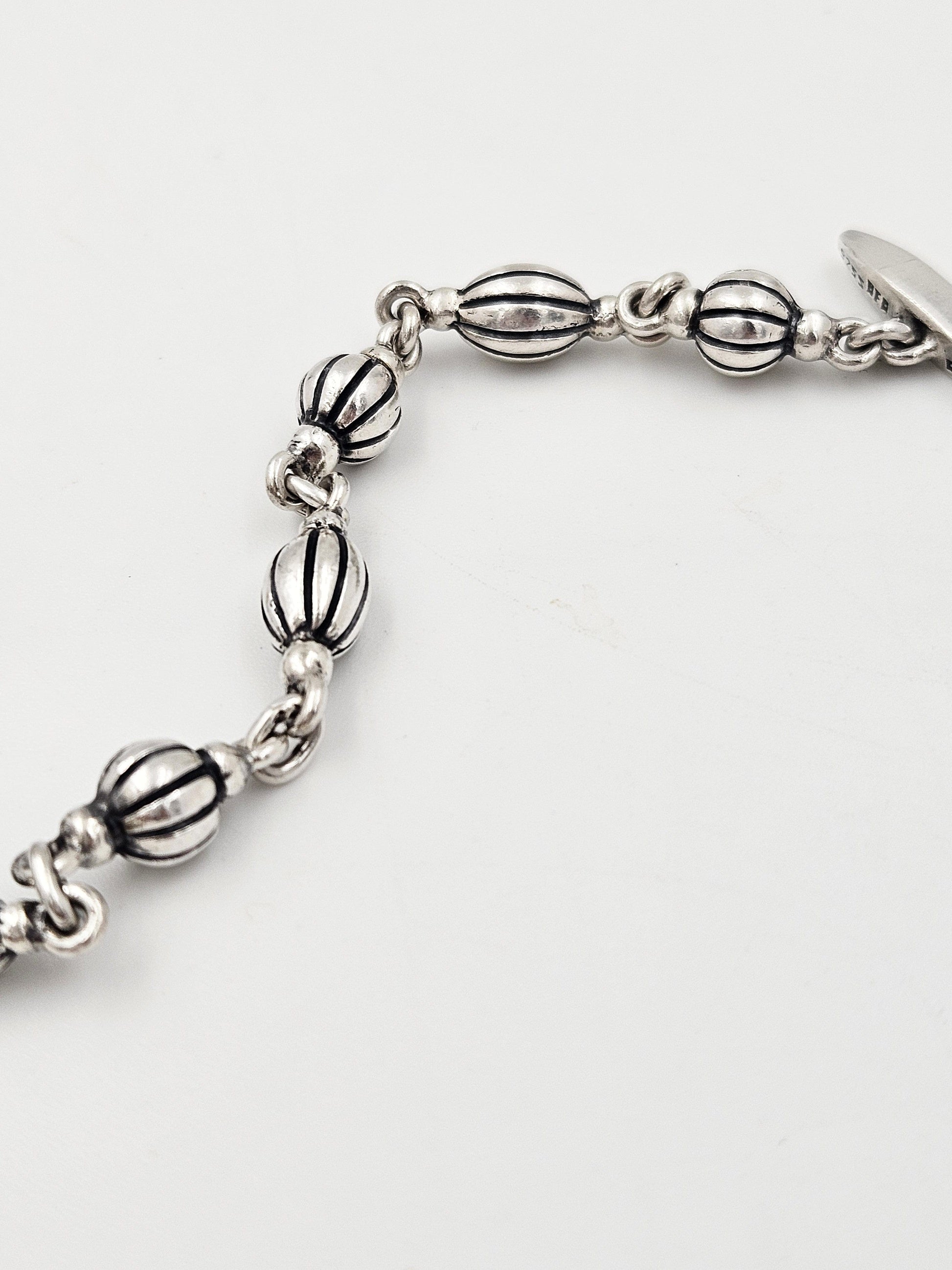Denmark Jewelry Denmark Sterling Artisan Signed Panel Link Bracelet