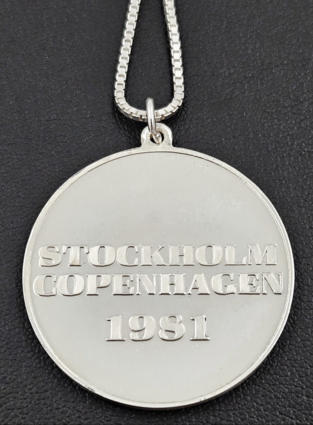 Denmark Sterling Necklace Jewelry Denmark + Sweden Large Sterling Silver Mermaid Coin Pendant Necklace 1981