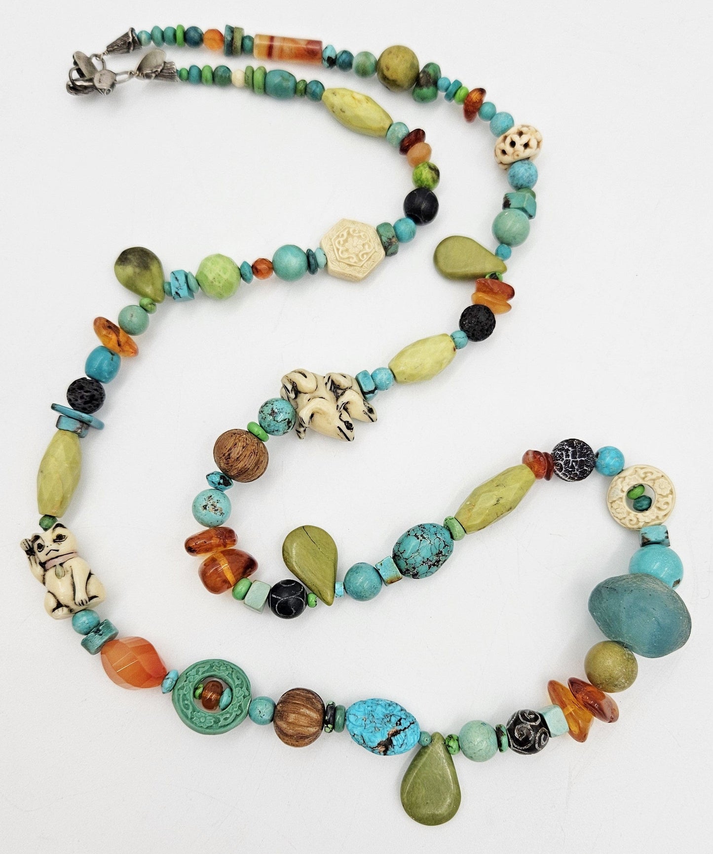 Echo of the Dreamer Jewelry Designer Echo of the Dreamer Sterling & Stones Runway Necklace