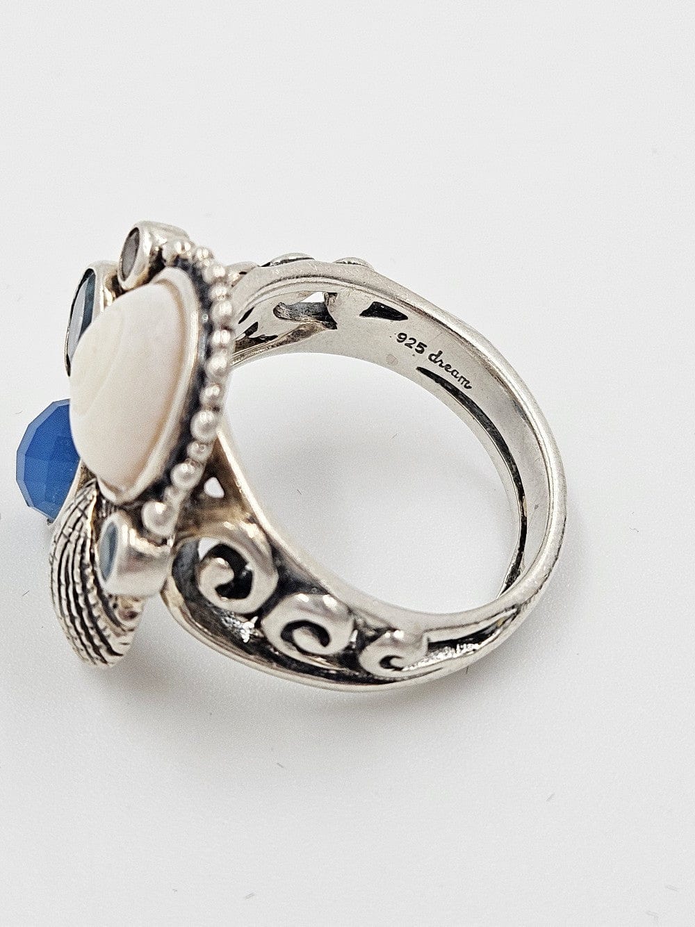 Echo of the Dreamer Jewelry OOAK Echo of the Dreamer Sterling Sea Themed Ring 1990's