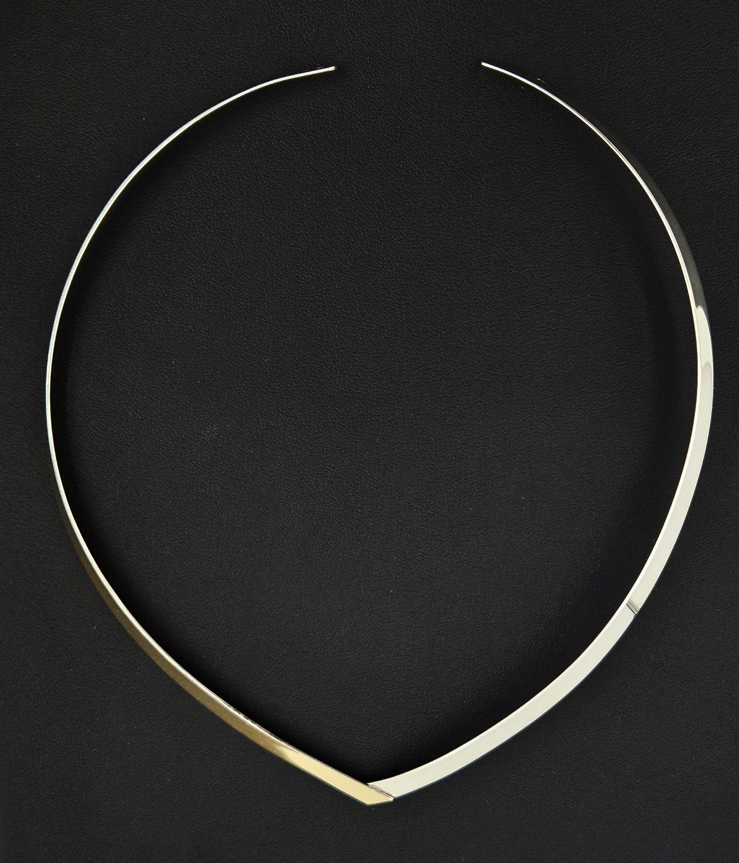 Ed Levin Jewelry Ed Levin Vintage Abstract Modernist Sterling 14K Gold Torque Necklace