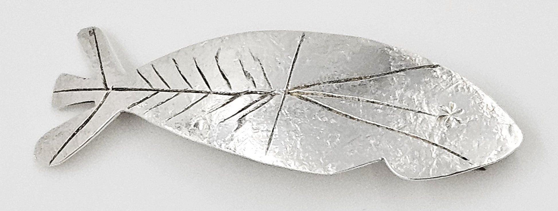 Ed Levin Jewelry Estate Find Rare Ed Levin Modernist Naturalism Sterling Fish Brooch C. 1960s