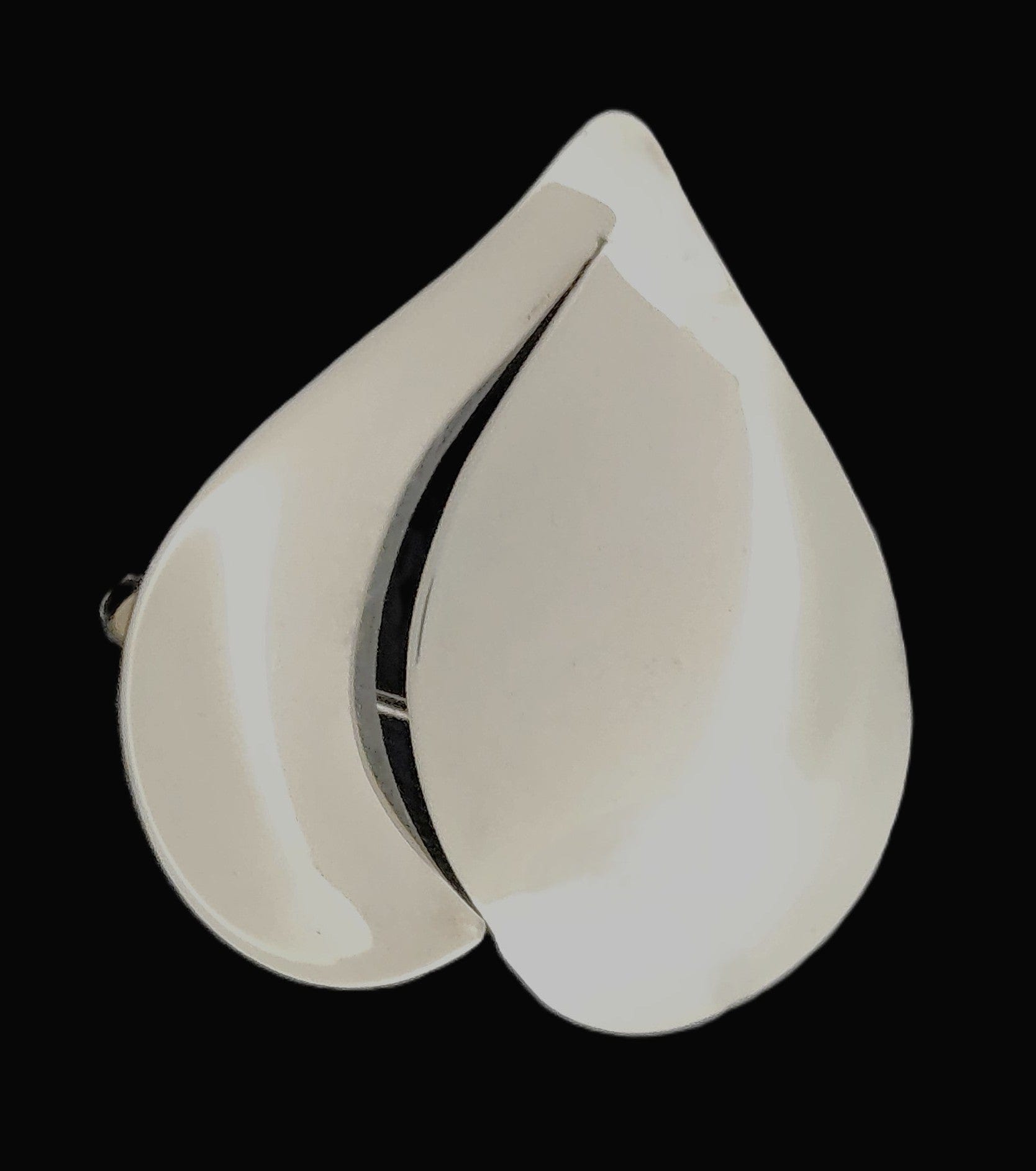 Ed Levin Jewelry Iconic Ed Levin Modernist Sterling Silver 3D Heart Brooch Circa 1980/90s