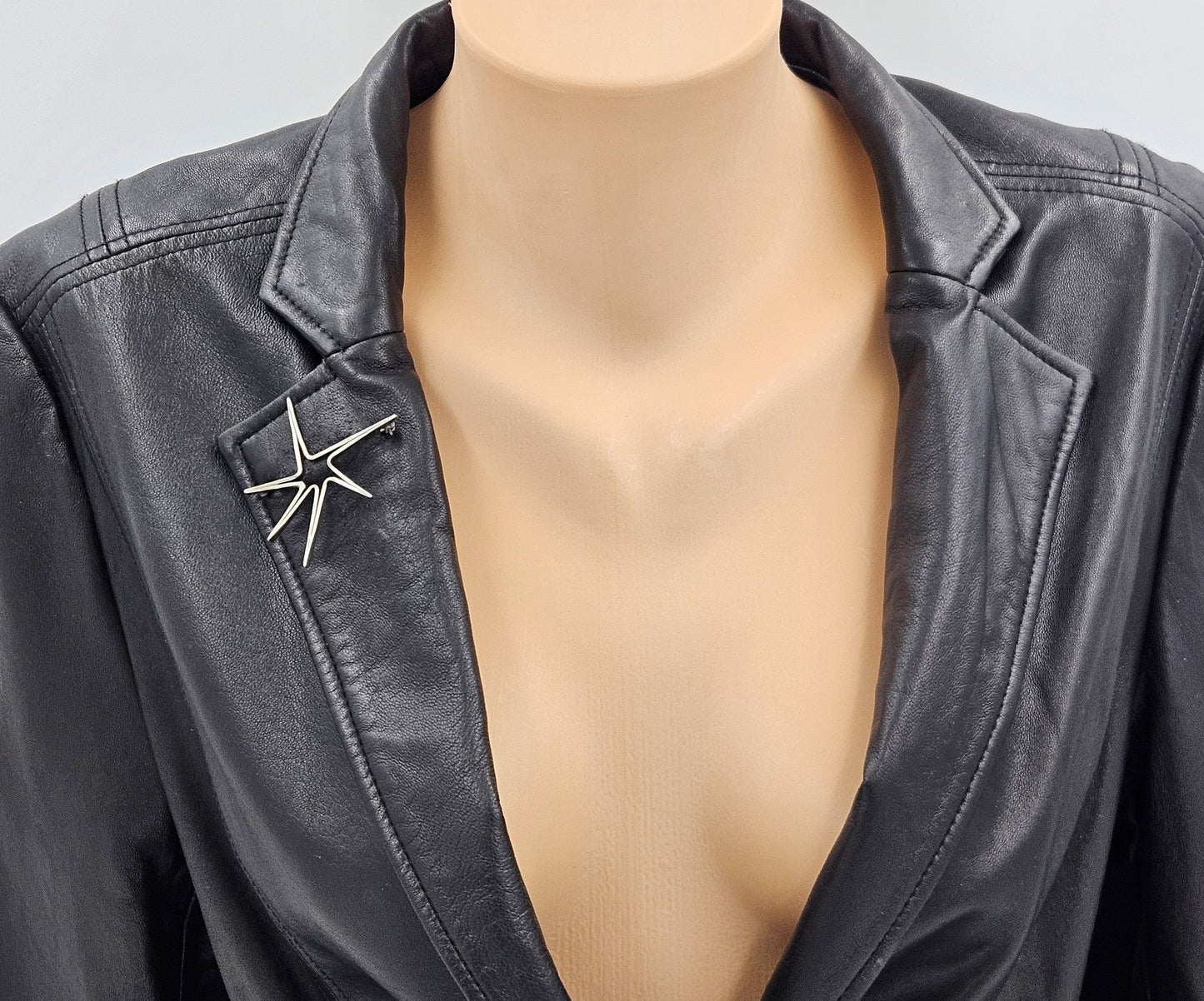 Ed Wiener Jewelry SUPERB Iconic Ed Wiener Modernist Sterling 3D Starburst Brooch Circa 1950s