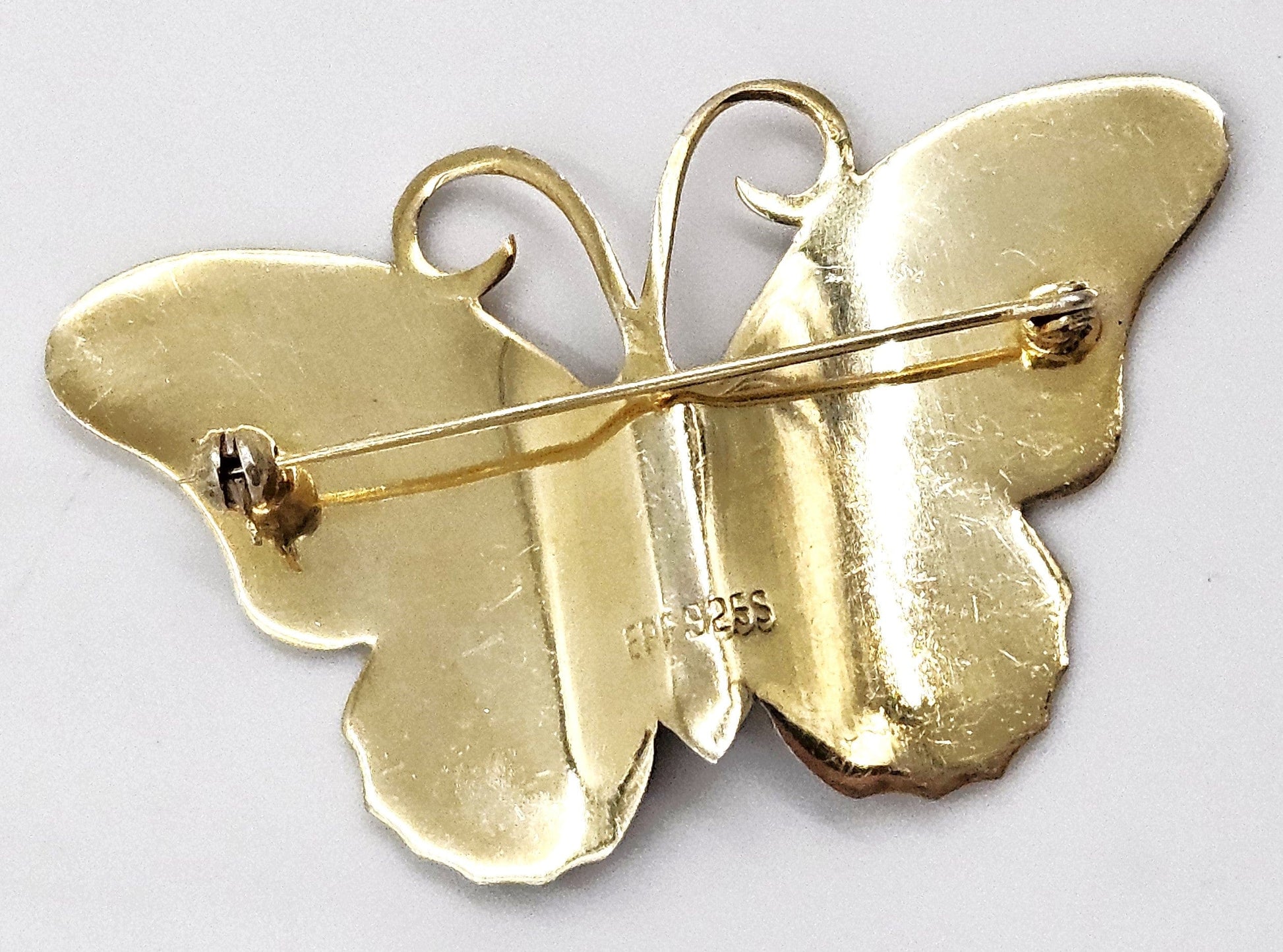 Erik Poul Fenster Jewelry Super Rare Denmark Erik Poul Fenster 925 Enamel HUGE Butterfly Brooch 1950s