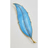 Finn Jensen Jewelry Finn Jensen Norway Gilt Sterling & Guilloche Enamel Feather Brooch Circa 1950s