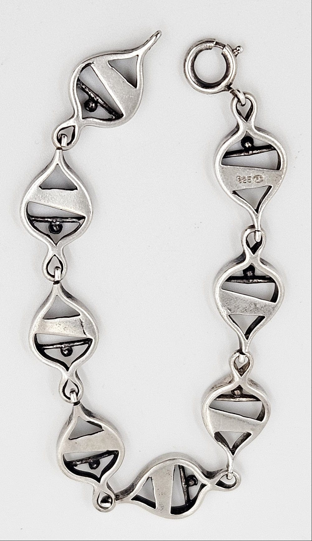 Franz Scheurle Jewelry Franz Scheurle Germany Sterling Abstract Modernist Links Bracelet Circa 1960's