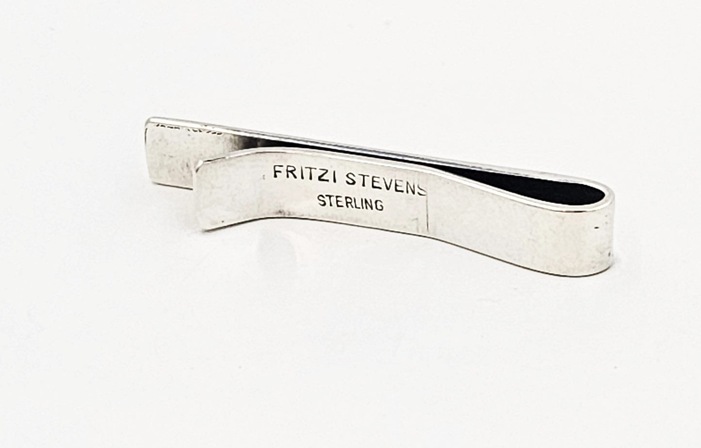 Fritzi Stevens Jewelry Mid Century Modern NYC Designer Fritzi Stevens Sterling Silver Modernist Tie/Money Clip