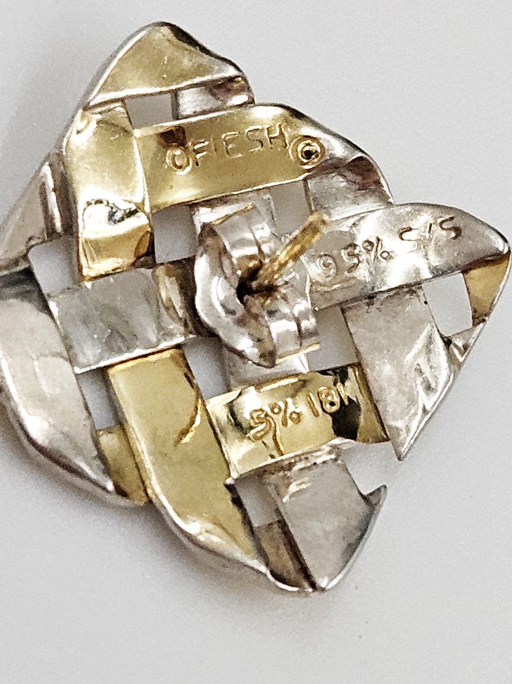 Gabriel Ofiesh Jewelry Gabriel Ofiesh Sterling 18k Modernist Earrings