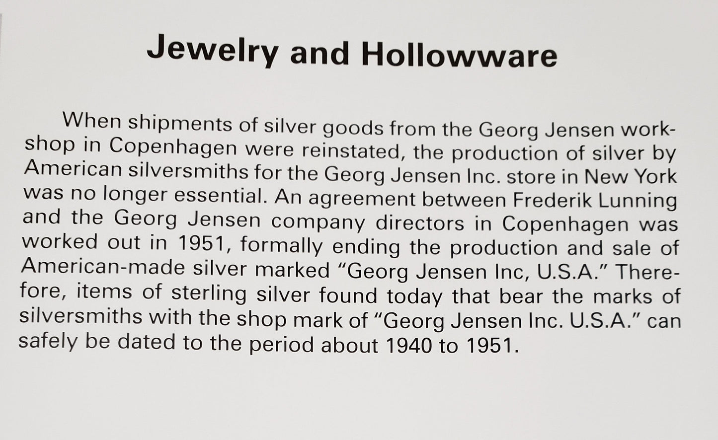 Georg Jensen Jewelry 1940's Art Deco Georg Jensen Denmark USA Sterling Leaves Vines Brooch #109