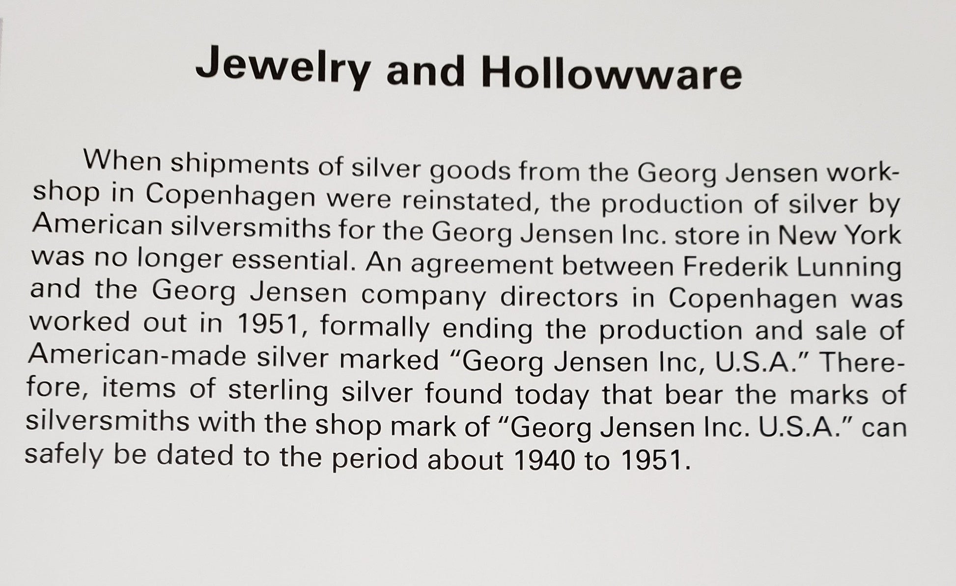 Georg Jensen Jewelry 1940's Art Deco Georg Jensen Denmark USA Sterling Leaves Vines Brooch #109