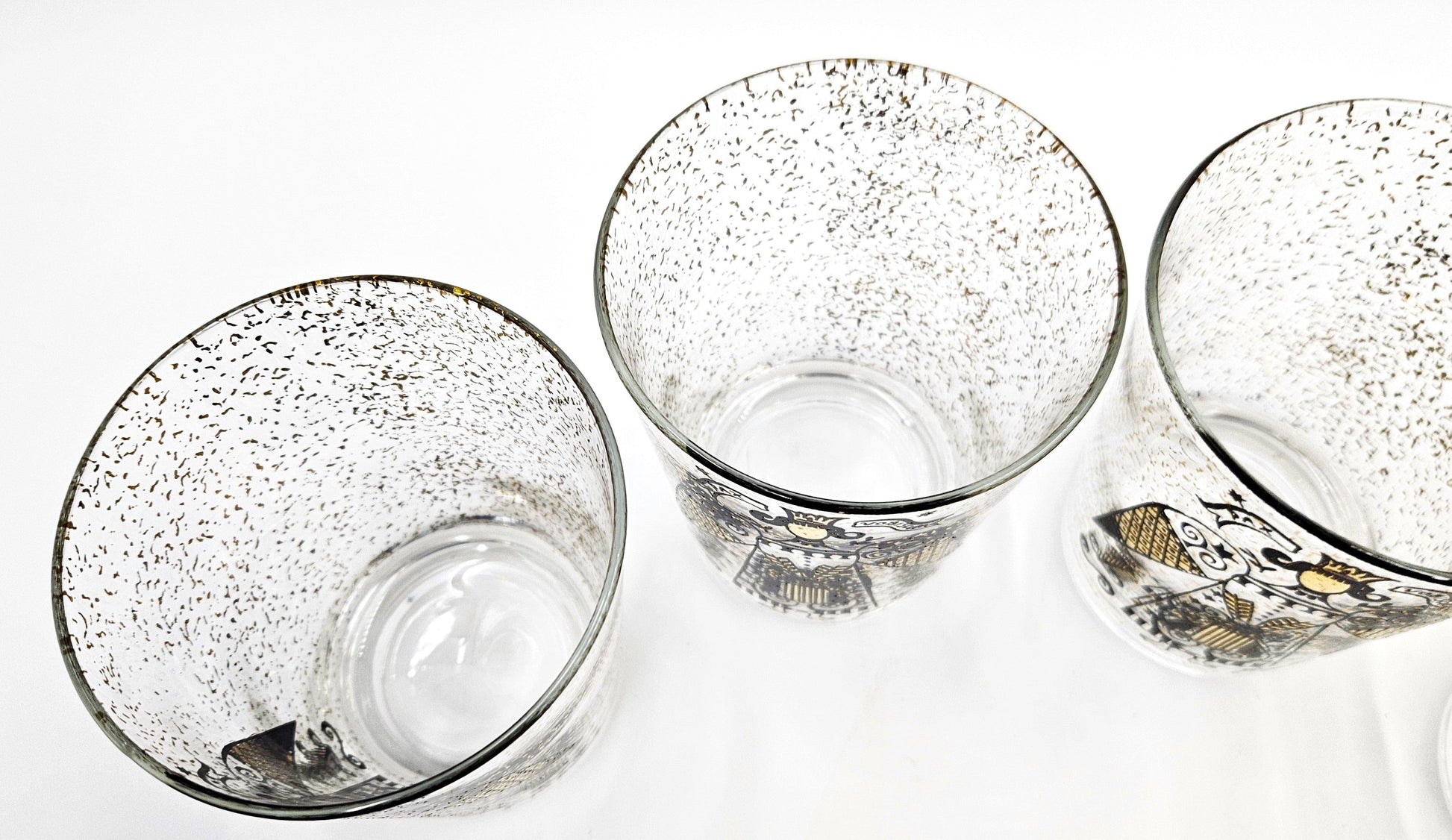 Georges Briard Serveware RARE Georges Briard Pax Vobiscum Angel Peace Be With You DOF Glasses 1960s