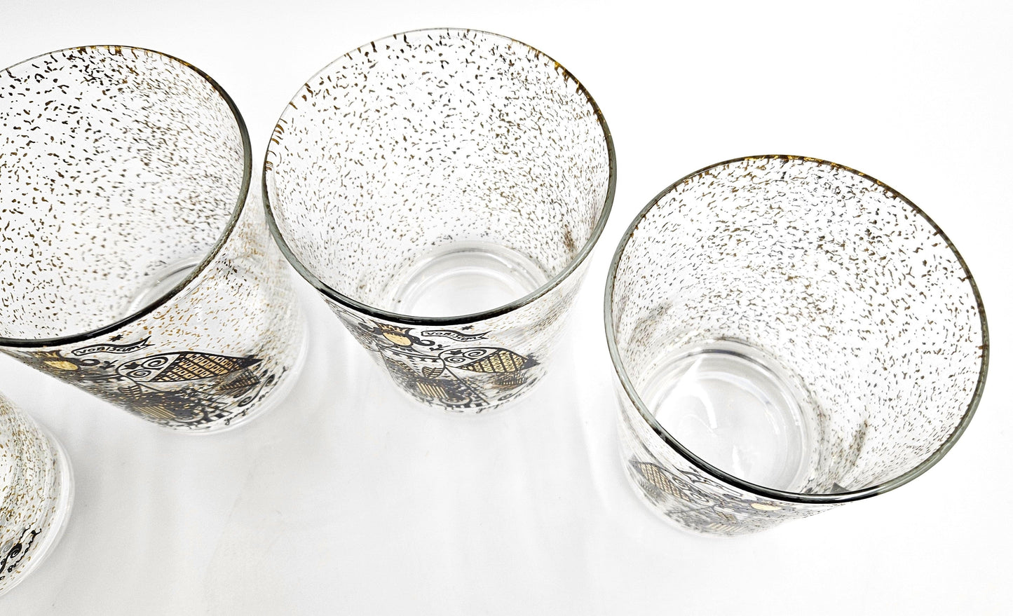 Georges Briard Serveware RARE Georges Briard Pax Vobiscum Angel Peace Be With You DOF Glasses 1960s